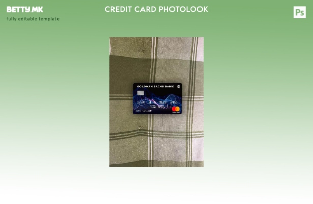 Модерен стил на USA Goldman Sachs Bank за мастер картички со фото изглед преден 